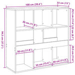 vidaXL Cloison de séparation blanc 100x33x94 5 cm bois d'ingénierie