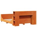 vidaXL Cadre de lit sans matelas cire marron 140x200cm bois pin massif