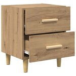 vidaXL Armoire de lit avec tiroir chêne artisanal 40 x 35 x 47.5 cm