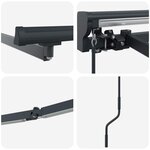 vidaXL Cadre de store manuel avec LEDs Anthracite 3 5 x 2 5 m