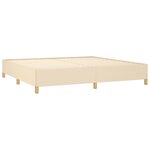 vidaXL Cadre de lit sans matelas crème 200x200 cm tissu