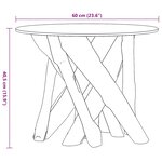 vidaXL Table basse Bois flottant de teck massif 60 cm