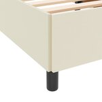 vidaXL Cadre de lit avec matelas Crème 200 x 200 cm Faux cuir