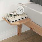 vidaXL Cadre de lit avec tables de chevet Naturel 160 x 220 cm