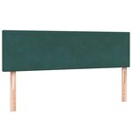 vidaXL Sommier à lattes de lit et matelas vert foncé 160x210cm velours