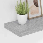 vidaXL Étagère murale flottante Gris béton 120x23 5x3 8 cm MDF
