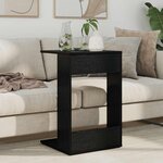 vidaXL Table d'appoint Chêne noir 40 x 38 x 62 5 cm Bois d'ingénierie