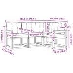 vidaXL Ensemble de canapés d'extérieur 4 pc Naturel et Beige