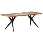 vidaXL Table de salle à manger 200x90x76cm Bois de récupération solide