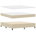 vidaXL Lit à ressorts avec matelas Vert Clair Gris Super King Tissu en corduroy