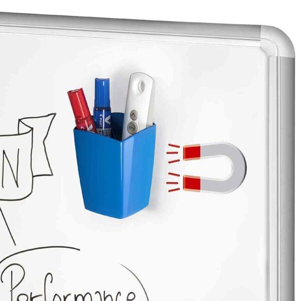 Pot à crayons GLOSS  magnétique  bleu océan CEP
