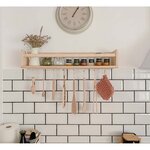 Étagère avec barre centrale en pin kit line 40 cm