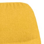 vidaXL Chaise à bascule avec repose-pied Jaune moutarde Tissu