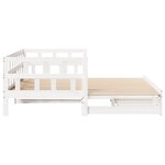 vidaXL Lit de jour avec gigogne et tiroirs sans matelas blanc 90x200cm
