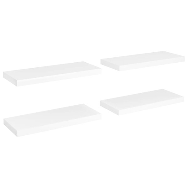 vidaXL Étagères murales flottantes 4 Pièces blanc 60x23 5x3 8 cm MDF