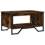 vidaXL Table basse chêne fumé 75x51x40 cm bois d'ingénierie