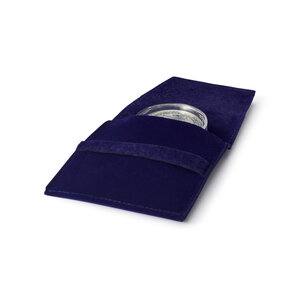 Pochette Premium pour une pièce de monnaie jusqu'à 50mm. Couleur - Bleu