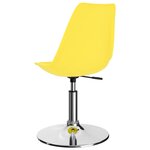 Vidaxl chaises de salle à manger pivotantes 4 pièces jaune similicuir