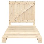 vidaXL Cadre de lit et tête de lit 100x200 cm bois de pin massif