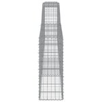 vidaXL Paniers à gabions arqués 15 Pièces 400x30x80/100 cm Fer galvanisé