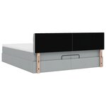 VidaXL Cadre de lit ottoman et matelas gris clair 200x200cm tissu