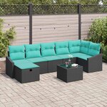vidaXL Ensemble de Canapés avec coussin avec stockage 8 Pièces polyrotin