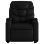 vidaXL Fauteuil inclinable en similicuir noir