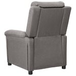 vidaXL Fauteuil électrique de massage Gris clair Tissu