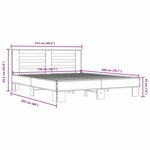 vidaXL Cadre de lit sans matelas chêne marron 150x200 cm