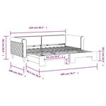 vidaXL Lit de jour avec gigogne sans matelas bleu 90x200 cm