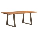 vidaXL Table à manger marron clair bois de chêne massif rectangulaire