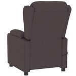 vidaXL Fauteuil de massage Marron foncé Tissu