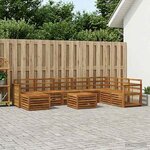 vidaXL Ensemble de canapés d'extérieur 7 Pièces Naturel