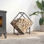 vidaXL Portant de bois chauffage anthracite 60x25x60 cm