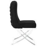 vidaXL Chaises à manger lot de 4 noir 53x52x98 cm velours et inox