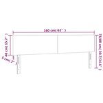 vidaXL Tête de lit à LED Vert foncé 160x5x78/88 cm Velours
