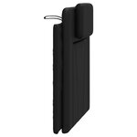 vidaXL Coussin de tête de lit noir 90 cm similicuir