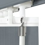 vidaXL Store vertical 150 x 180 cm Tissu Gris