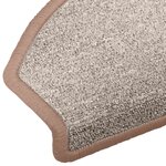 vidaXL Tapis d'escalier auto-adhésifs 15 Pièces Marron Clair
