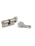 THIRARD - Cylindre de serrure à bouton débrayable Transit 1  40Bx40mm  5 clés  nickelé
