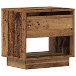 vidaXL Table de nuit avec tiroir 2 Pièces Bois ancien 45 x 34 x 44 cm