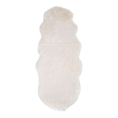 Peau d'agneau artificielle ivoire 60 x 180 cm
