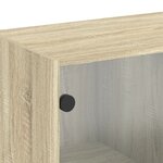 vidaXL Armoire murale avec portes en verre chêne sonoma 68x37x68 5 cm