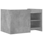 vidaXL Table basse gris béton 80x50x50 cm bois d'ingénierie