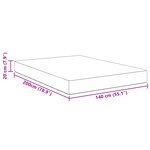 vidaXL Matelas de lit à ressorts ensachés en gris clair et vert  confort moyen  140x200x20 cm tissu