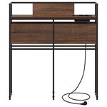vidaXL Tête de lit de rangement Chêne marron 80 cm Bois d'ingénierie