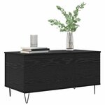 vidaXL Table basse Chêne noir 90 x 44.5 x 45 cm Bois d'ingénierie