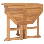vidaXL Ensemble à manger d'extérieur pliable 5 Pièces Bois solide de teck