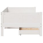 vidaXL Lit de jour et tiroirs sans matelas blanc 90x190 cm bois massif