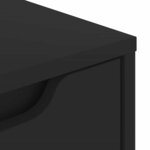 vidaXL Table de chevet VISNES noir 45x40x50 cm bois d'ingénierie